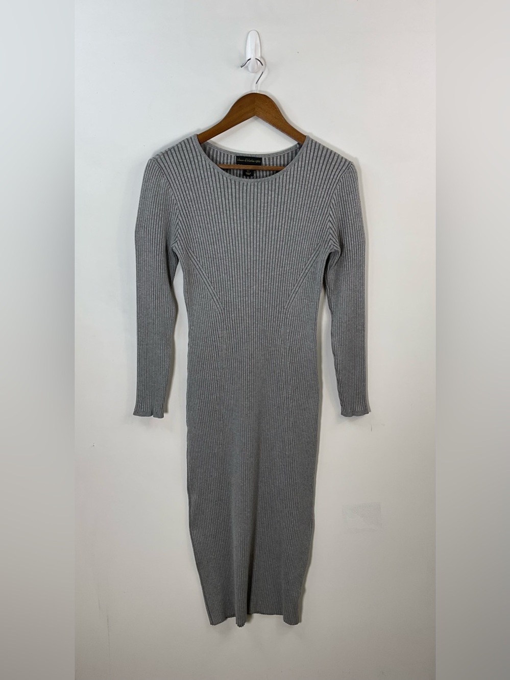 House of Harlow Gray Ribbed Bodycon Maxi Dress Size Large